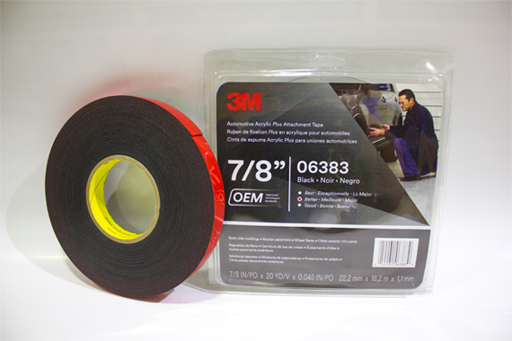06383 22.2 mm X 18.2 mm X 1.1 mm 3M Automotive Acrylic Plus Attachment Tape