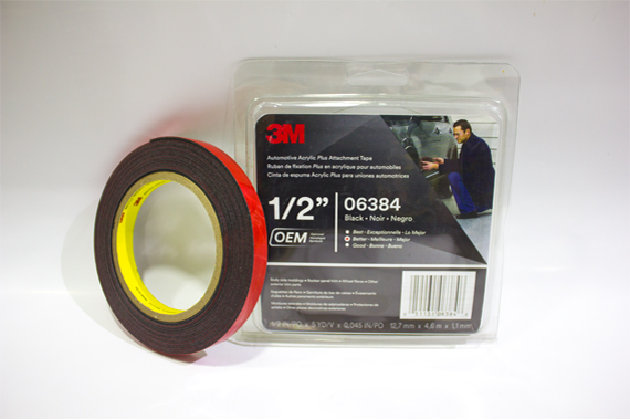 06384 12.7 mm X 4.6 mm X 1.1 mm 3M Automotive Acrylic Plus Attachment Tape 1/2