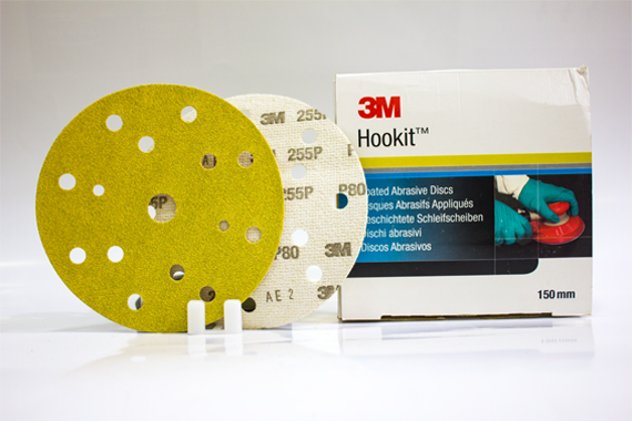 3M 36180 Hookit Blue Sandpaper Discs – 150mm, 320 Grit, Multihole, 50-Pack Box